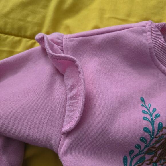 Disney The Little Mermaid Sweatshirt 6X – Mermaidcore, Princess, Ruffle Sleeve - Picture 3 of 6